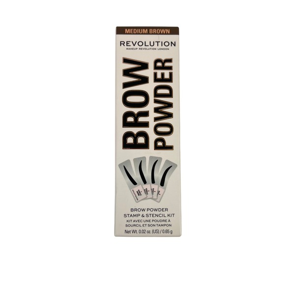 Revolution Makeup London Other - Makeup Revolution London Brow Powder Stamp & Stencil Kit Medium Brown New In Box